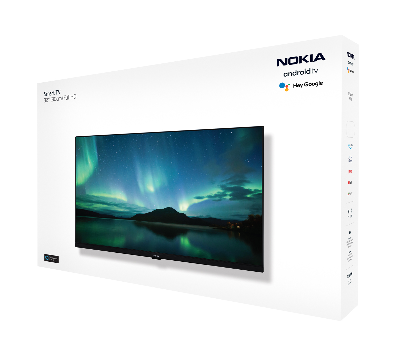 Nokia 32 Pulgadas (80cm) Full HD Televisor Smart Android TV (LED, WLAN,  HDR, Triple Tuner DVB