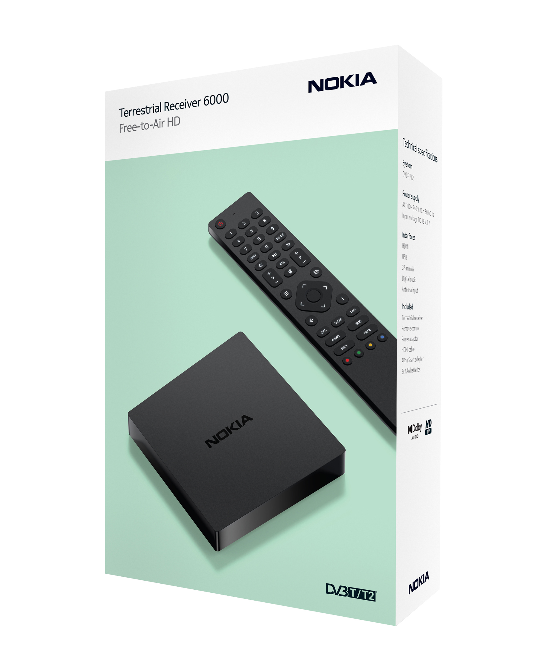 Nokia Receptor DVB-T/DVB-T2 HD terrestre con Mando a Distancia : :  Electrónica